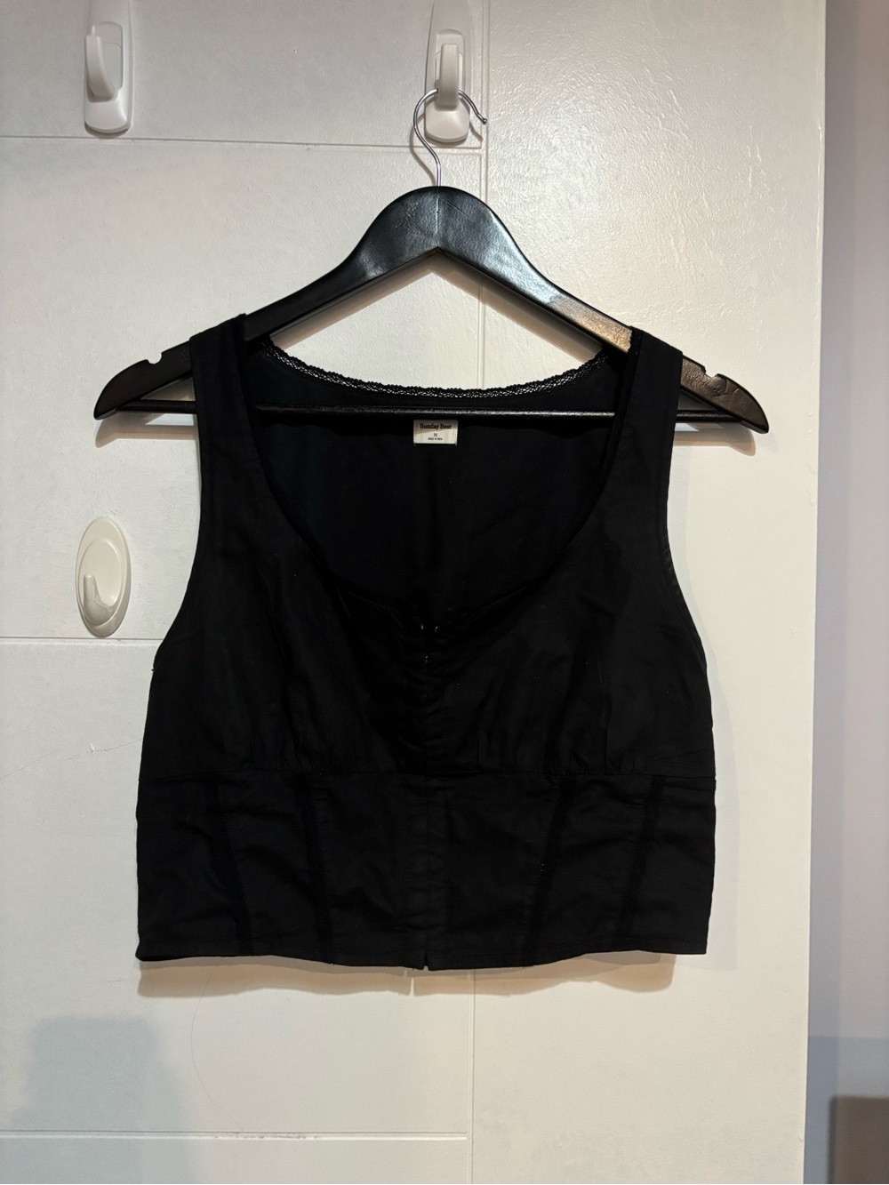 Sunday Best Black Sleeveless Crop Bustier